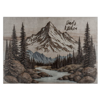 Mountain Forest Personalized Cutting Board