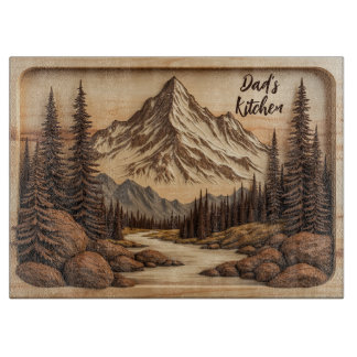 Mountain Forest Personalized Cutting Board
