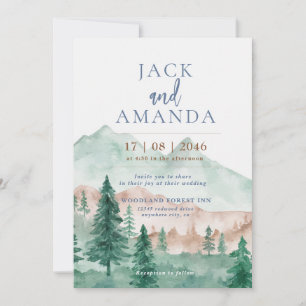 Mountain Forest Range Wedding Invitation