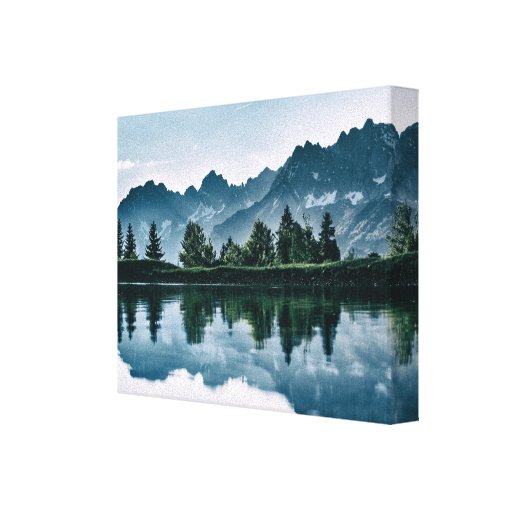 Mountain Forest Reflection Canvas Print | Zazzle