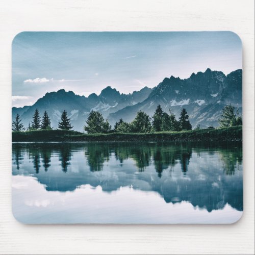 Mountain Forest Reflection Mouse Pad