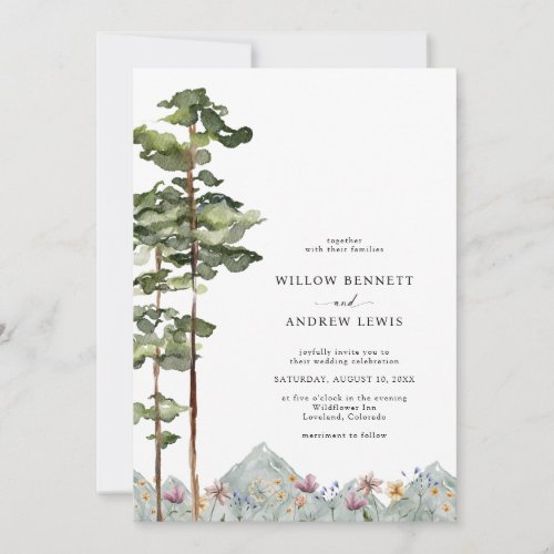 Mountain Forest Wedding Invitation
