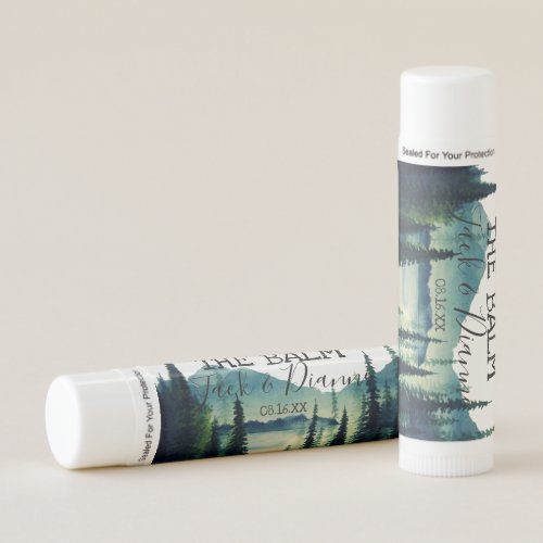 Mountain Forest Wedding Personalized Lip Balm