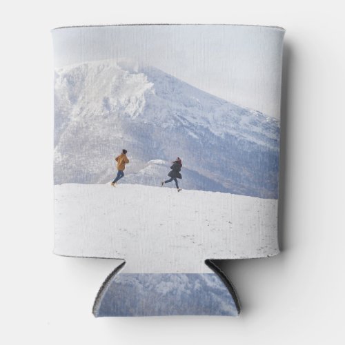 Mountain Fun Snow_Capped Peaks Scene Can Cooler