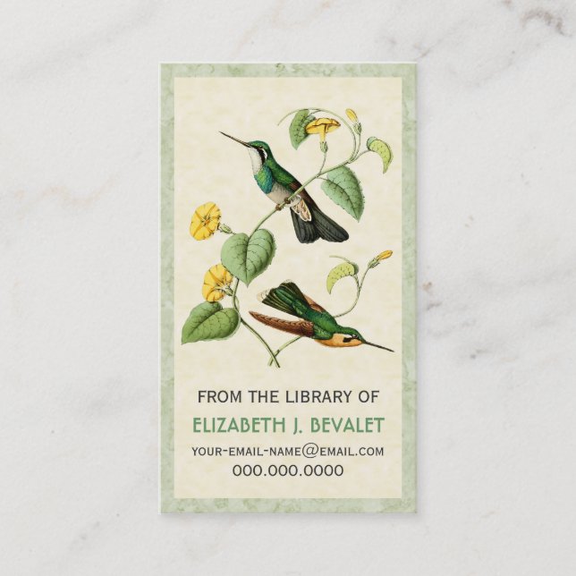 Mountain Gem Hummingbird Personalized Media Cards (Front)