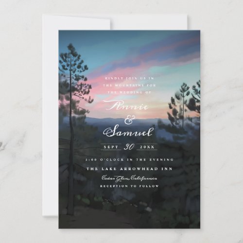 Mountain Getaway Wedding  Invitation