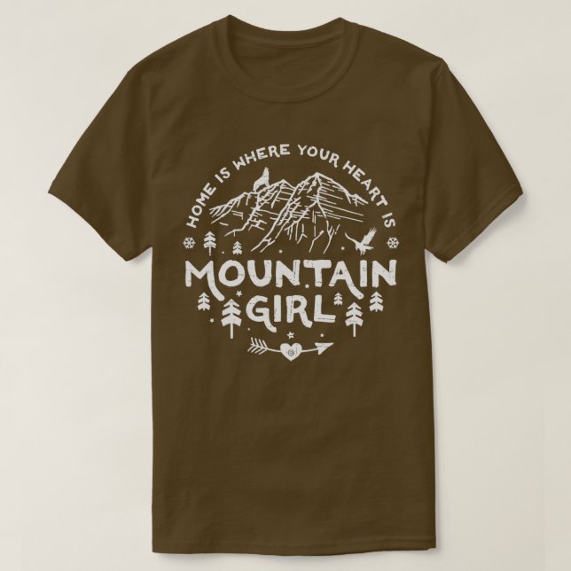 Mountain Girl white T-Shirt (Design Front)