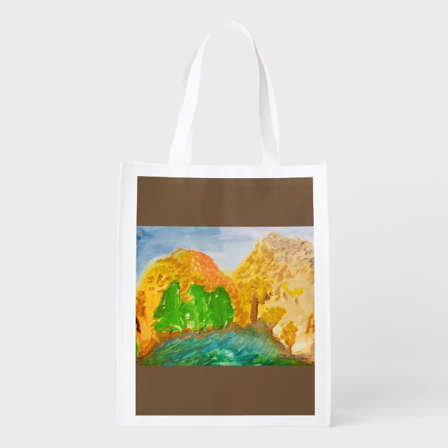 Mountain Glow Grocery Bag (Back)
