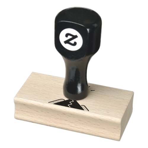 Mountain goal design rubber stamp