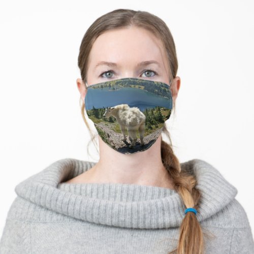 Mountain Goat at Glacier National Park Adult Cloth Face Mask