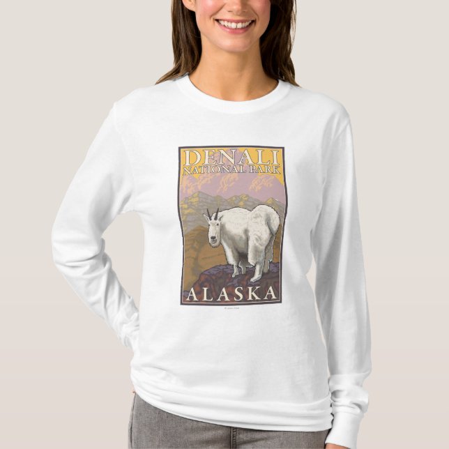 Mountain Goat - Denali National Park, Alaska T-Shirt (Front)