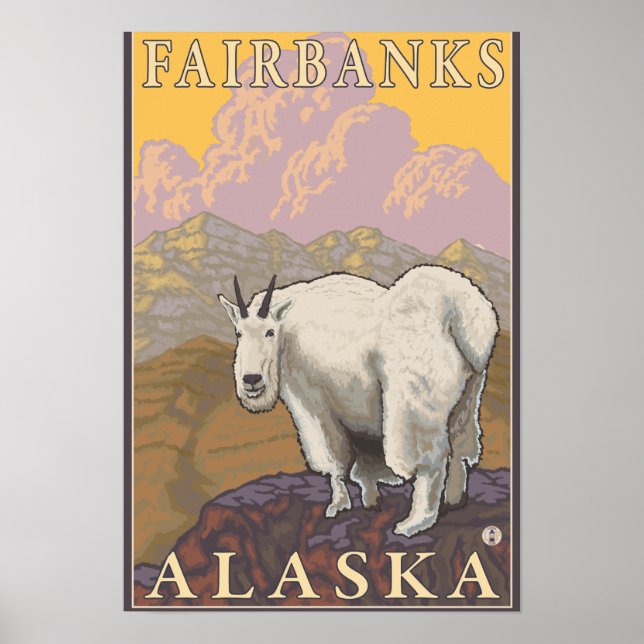 Mountain Goat - Fairbanks, Alaska Poster (Front)