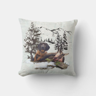 Mountain goat hunting adventure  outdoor pillow