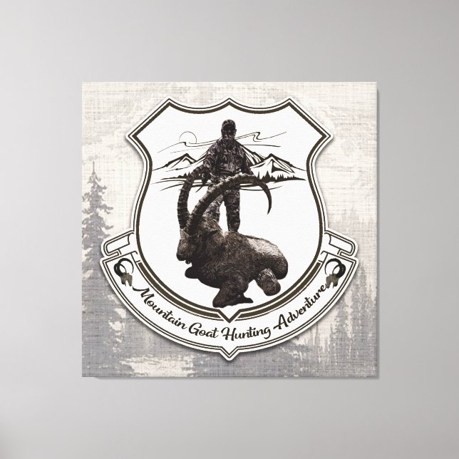 Mountain goat hunting adventure tapestry poster ac canvas print (Front)