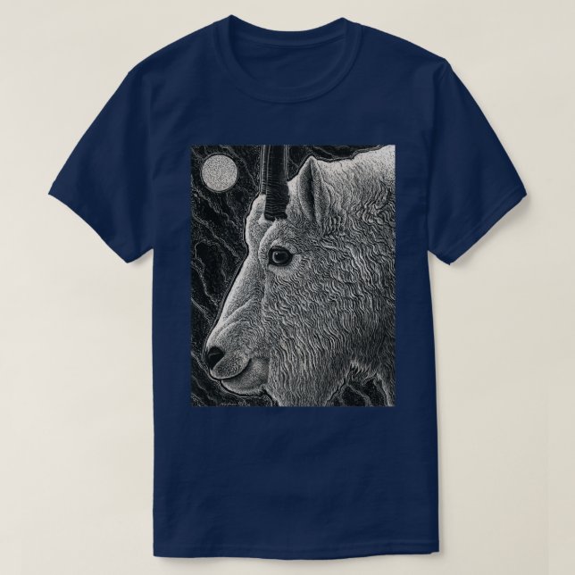 Mountain Goat Long  T-Shirt (Design Front)