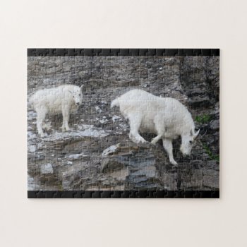 Mountain Goat With Baby Jigsaw Puzzle by WorldDesign at Zazzle