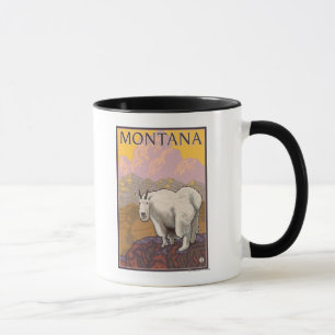 Mountain GoatMontanaVintage Travel Poster Mug