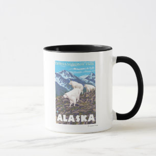 Mountain Goats Scene - Denali National Park, Mug