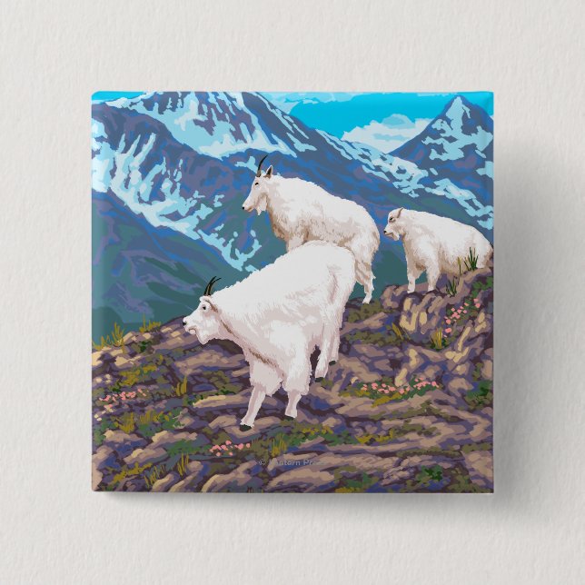 Mountain Goats Scene - Montana Button (Front)