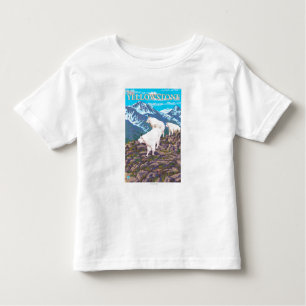Mountain Goats Scene - West Yellowstone, MT Toddler T-shirt