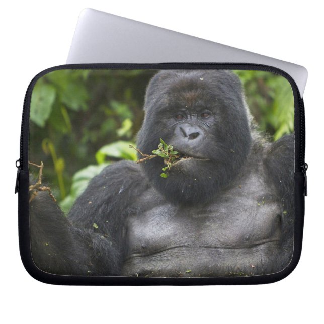 Mountain Gorilla and Silverback Laptop Sleeve (Front)