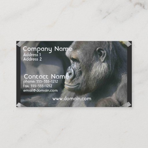 Customizable Mountain Gorilla Business Card