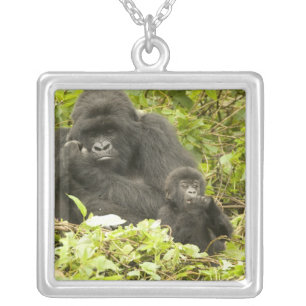Mountain Gorilla, Gorilla beringei (formerly G. Silver Plated Necklace
