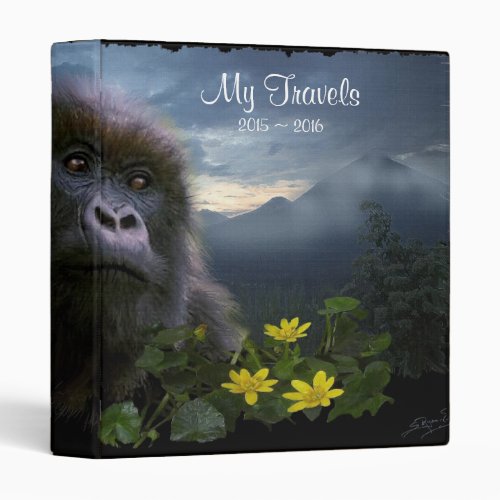 Mountain Gorilla Great Ape Travel Memories Binder