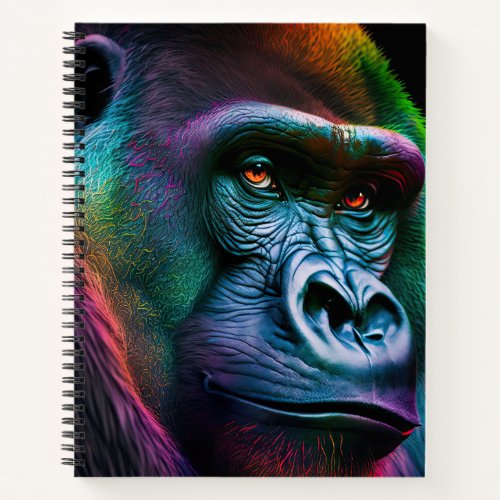 Mountain Gorilla in Rainbow Colors Journal
