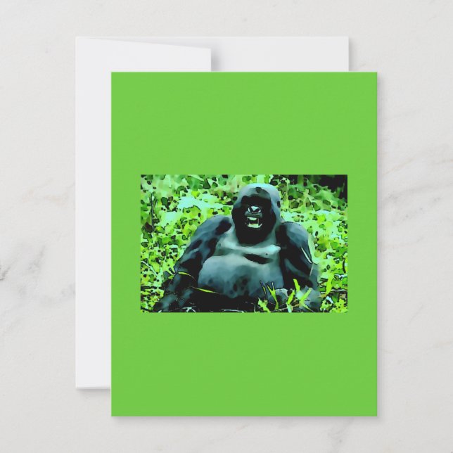 Mountain Gorilla Invitation - Humorous Invitations (Front)