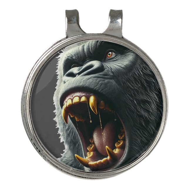 Mountain Gorilla is back Golf Hat Clip (Front)