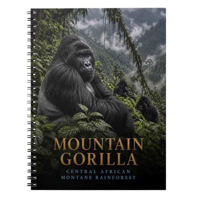 Mountain Gorilla Rainforest ANIMALS Notebook (Front)