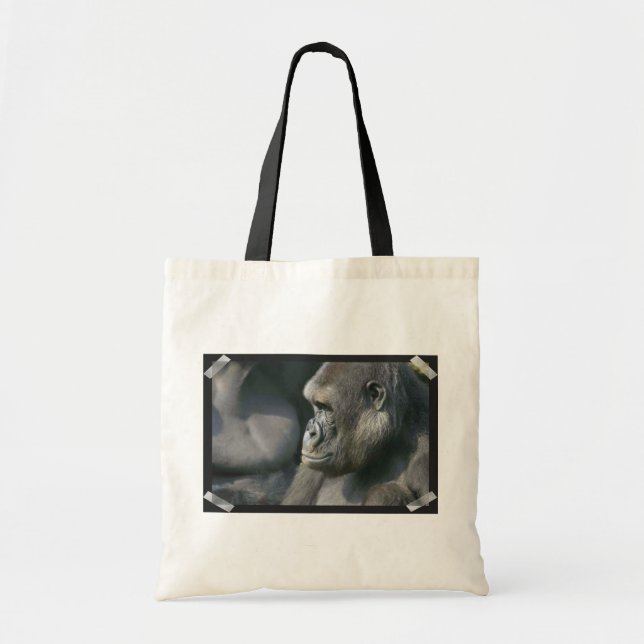 Mountain Gorilla Small Canvas Tote Bag (Front)