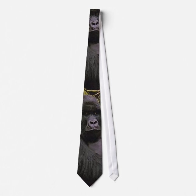 MOUNTAIN GORILLA WILDLIFE NECK TIE (Front)