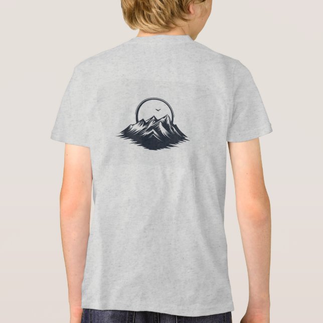 Mountain graphic t-shirt, perfect for nature lover Tri-Blend shirt (Back)