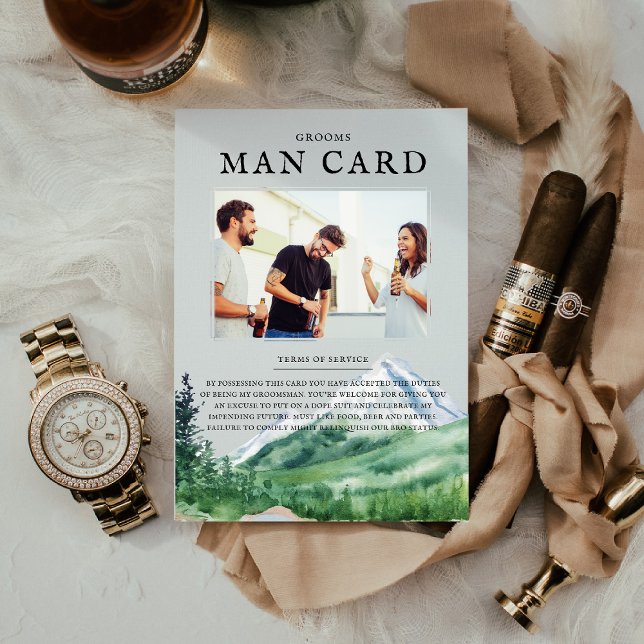 Mountain | Groomsman Photo Proposal Request Invitation (Creator Uploaded)