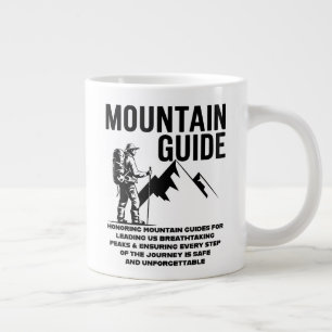 Mountain Guide Hiking Adventure Graphic Design Giant Coffee Mug