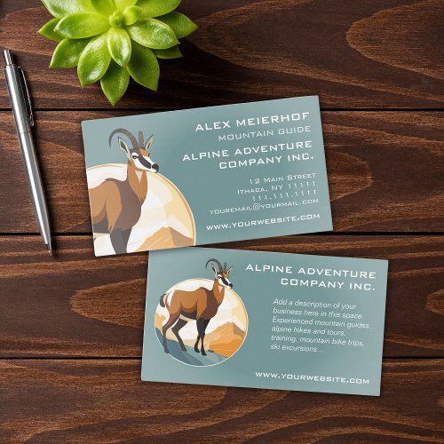 Mountain Guide Hiking Tours Adventure Company Business Card