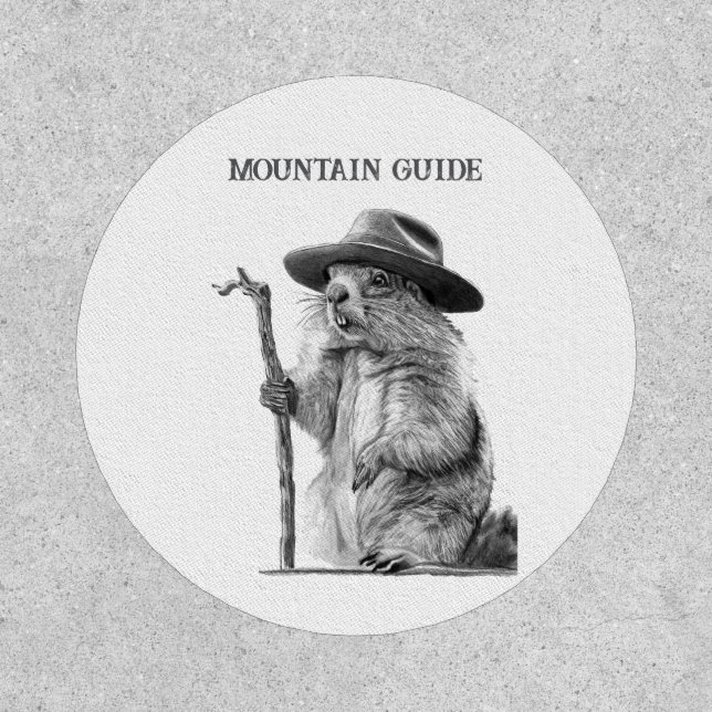 Mountain guide - Whimsical marmot design Patch (Front)