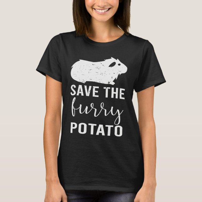 Mountain Guinea Pig Save The Furry Potato T-Shirt (Front)