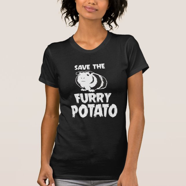 Mountain Guinea Pig - Save The Furry Potato T-Shirt (Front)