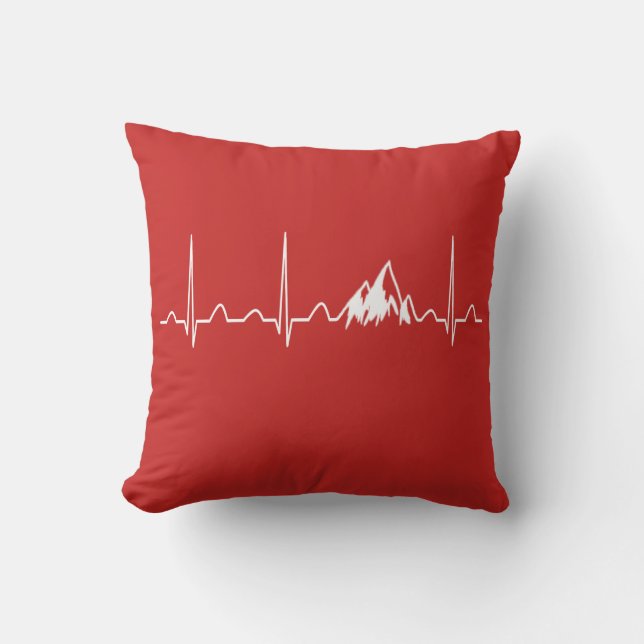 MOUNTAIN HEARTBEAT THROW PILLOW (Front)