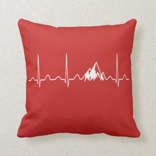 MOUNTAIN HEARTBEAT THROW PILLOW