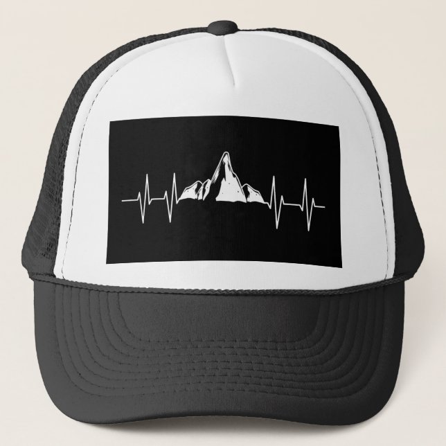 Mountain Heartbeat Trucker Hat (Front)