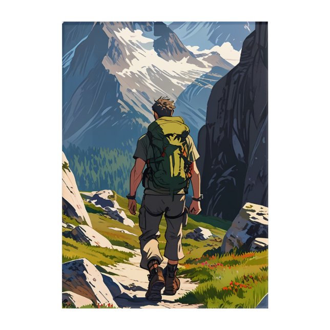 Mountain Hiker Adventure Art (Front)