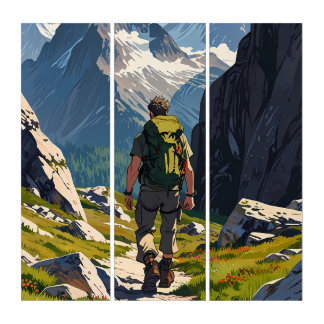 Mountain Hiker Adventure Art