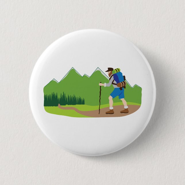 Mountain Hiker Button (Front)