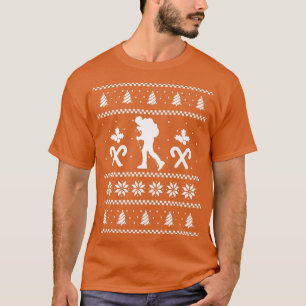 Mountain Hiker Ugly Christmas Hiking Xmas Snow Hik T-Shirt