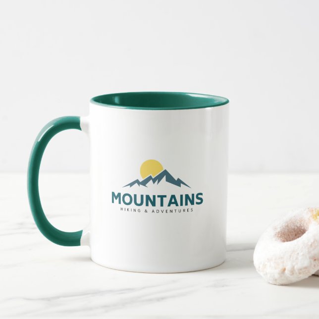 Mountain Hiking & Adventure Mug (With Donut)