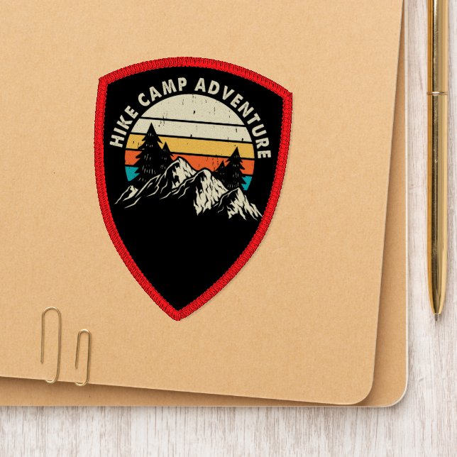 Mountain Hiking & Camping Adventure Patch (On Folder)